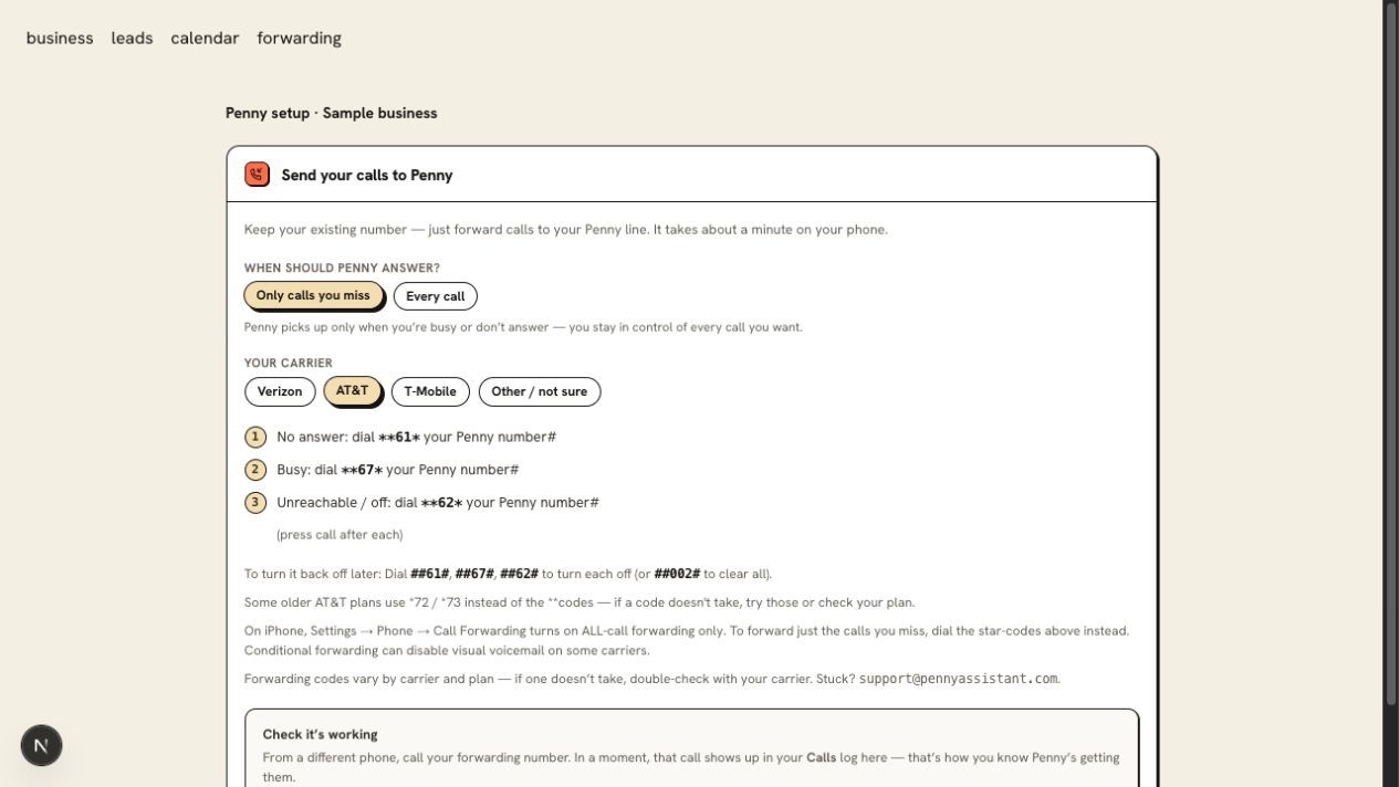 AT&T selected in Penny’s forwarding controls